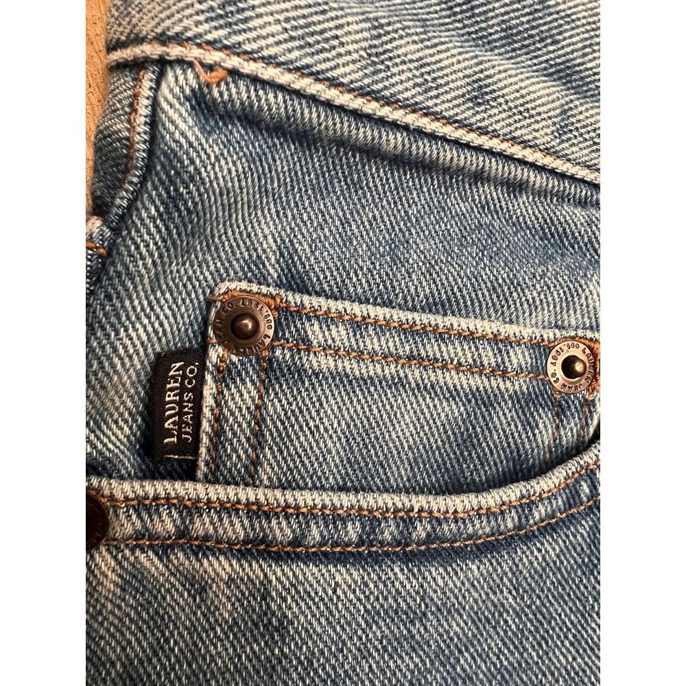 Lauren Jeans Co Ralph Lauren Capri Jeans 100% Cotton High Rise Size 14 - Picture 3 of 9